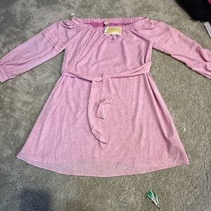 Michael Kors Pink Off-Shoulder Dress